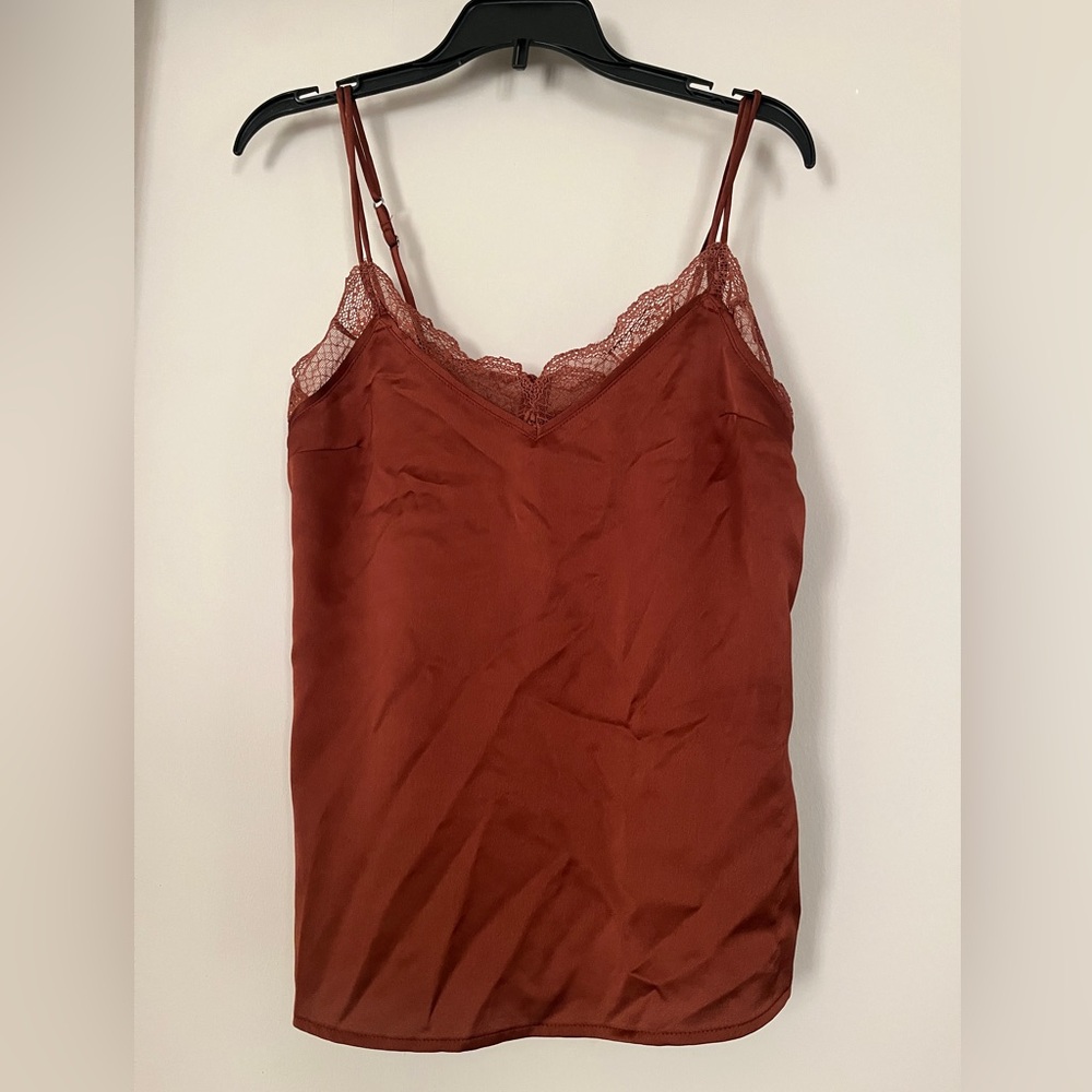 Abercrombie Lace Trim Satin Cami